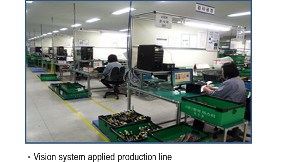 Vision system applied production line